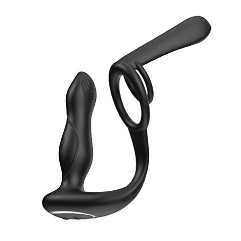 Nasstoys Enhancer Vibro Plug and Penis Sheath (Black) – Rechargeable Vibrating Anal Plug and Penis Sheath ANAL TOYS