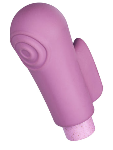 Gaia Eco Delight Purple Clitoral Vibrator with 10 Modes Finger Stimulator
