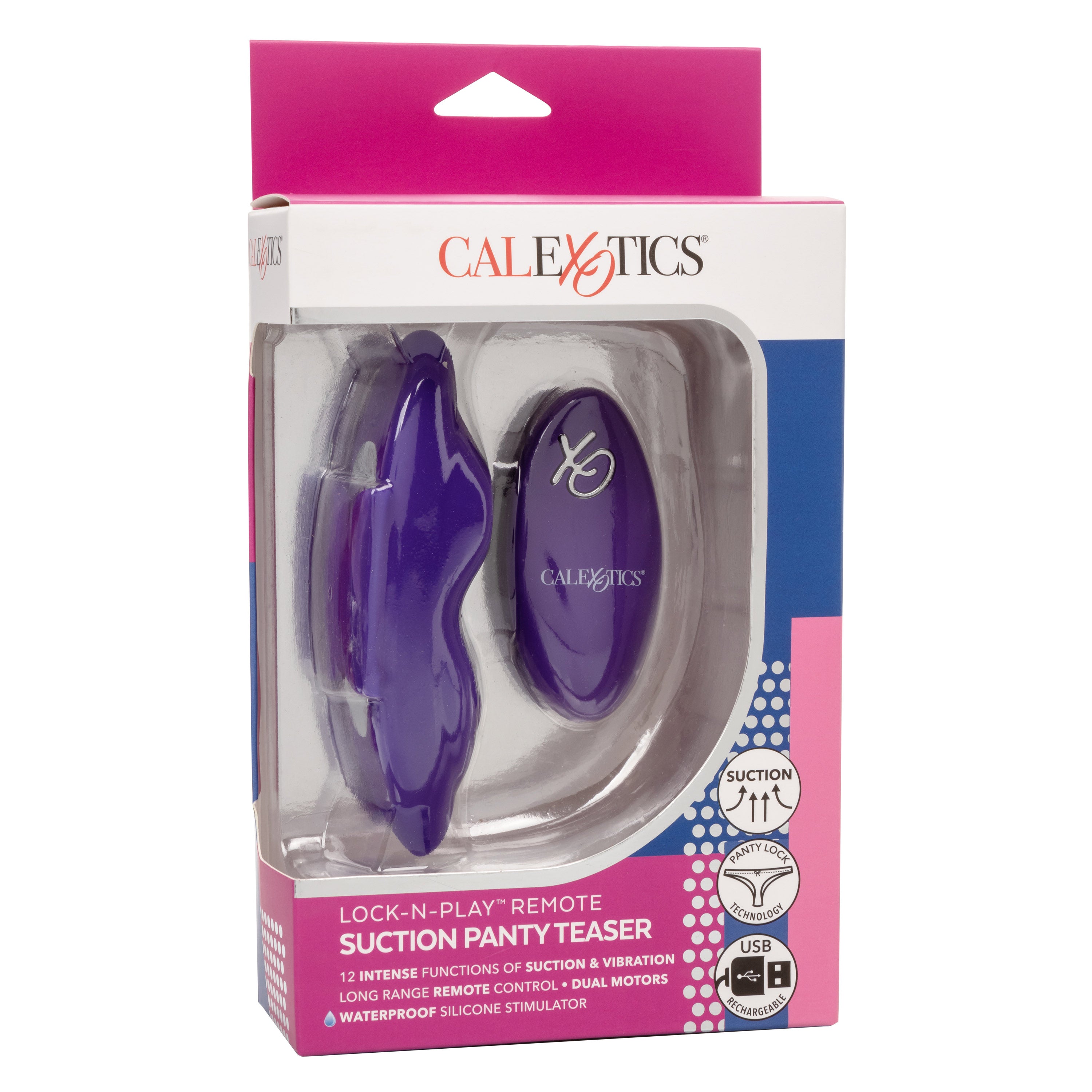 Lock-N-Play Remote Suction Panty Teaser with Vibrations Purple BULLETS