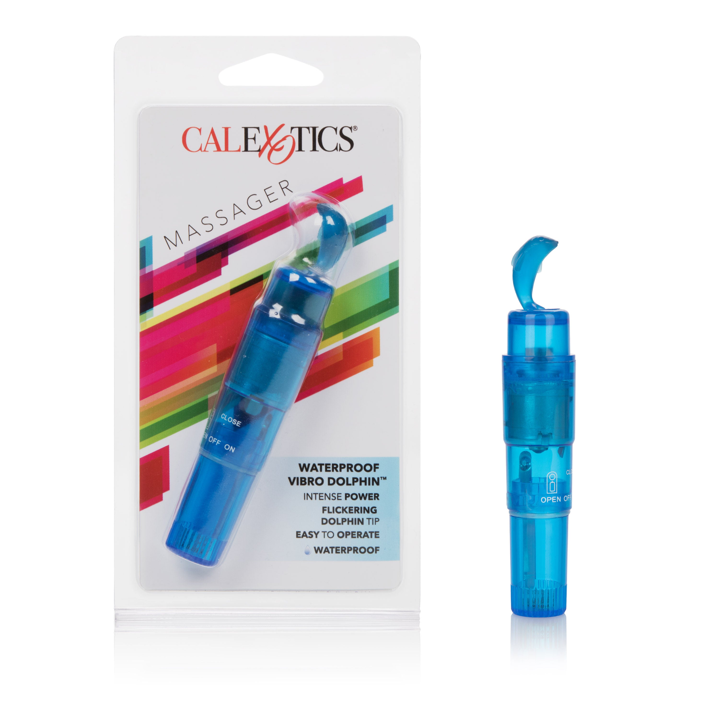 Waterproof Vibro Dolphin – Ultra-Powerful Micro Massager Vibrator Blue BULLETS
