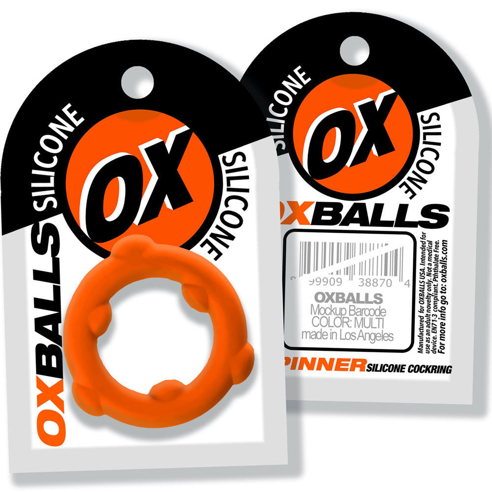 Oxballs Spinner – Mega-Stretch Silicone Cock Ring Orange > Cock Ring > Single