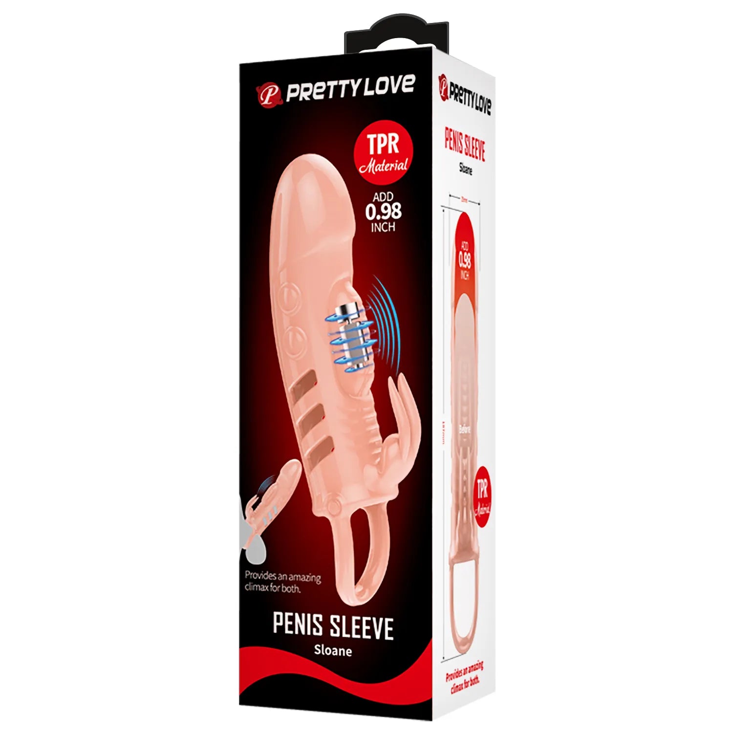 Pretty Love Sloane – Smooth Contact Activated Vibrating Penis Sleeve > Sex Toys For Men > Penis Sleeves