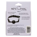 Nocturnal Collection Black Ball Gag Silicone Restraint Toy > Bondage Gear > Gags and Bits