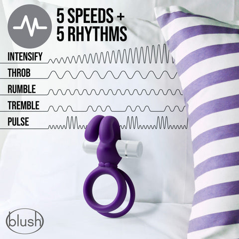 Noje Iris Vibrating Silicone Ring with Textured Stimulation Cock Rings Vibrating