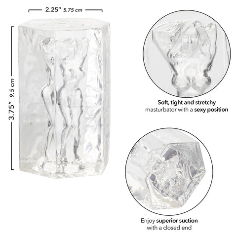 Girls Girls Girls™ Farrah Transparent Travel Masturbator Soft Tight Stretchy Sleeve Strokers - Manual