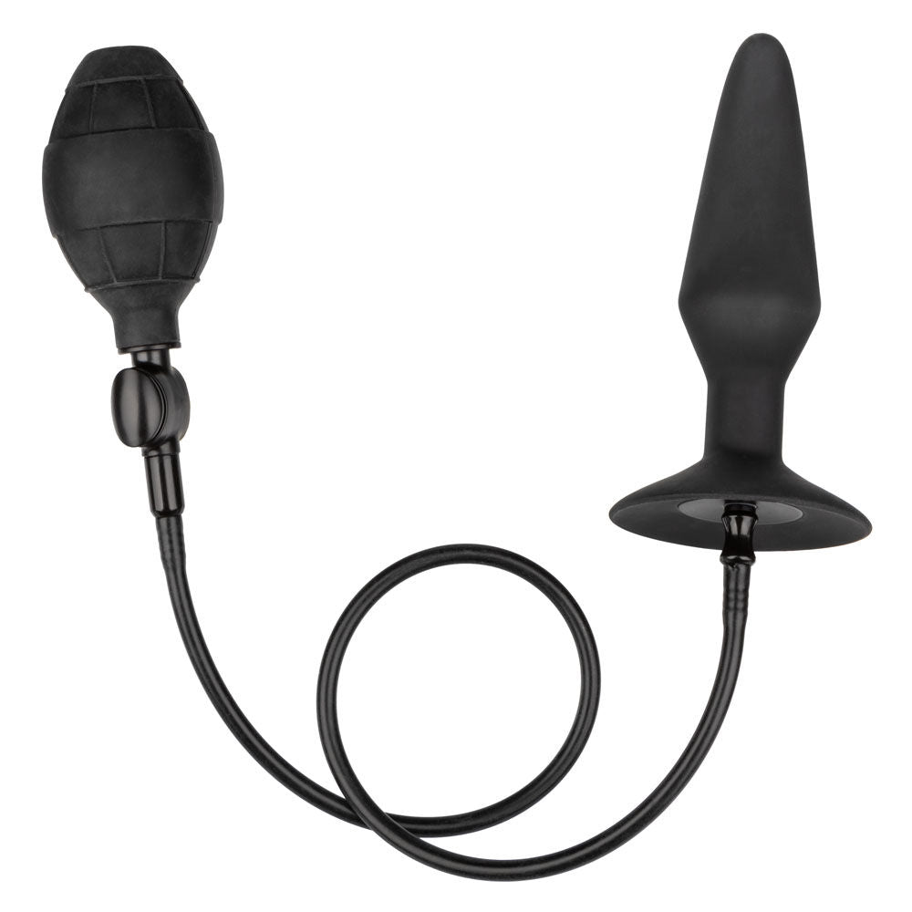 CalExotics Large Silicone Inflatable Anal Plug with Bulb Pump Black > Anal Range > Anal Inflatables