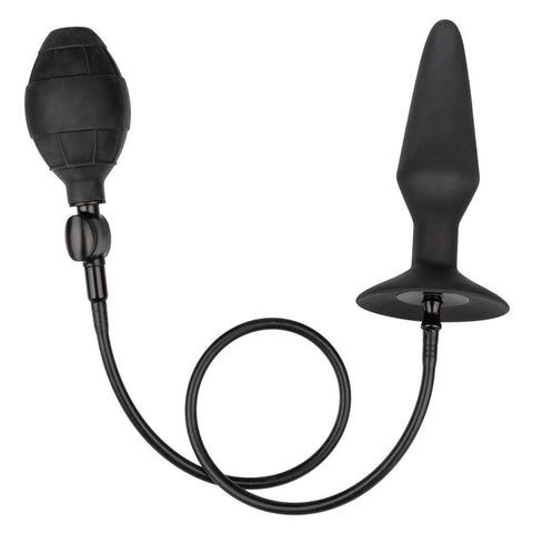 CalExotics Large Silicone Inflatable Anal Plug with Bulb Pump Black > Anal Range > Anal Inflatables