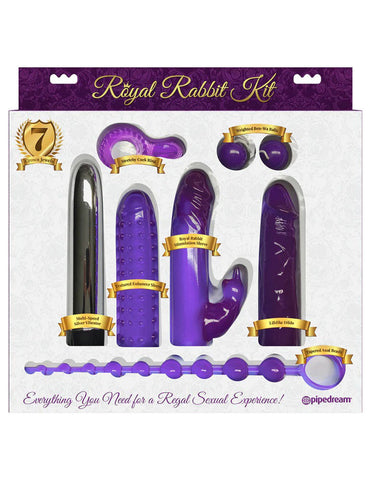 Royal Rabbit Kit Multi-Speed Vibe with Sleeves and Cockring Combo Kits