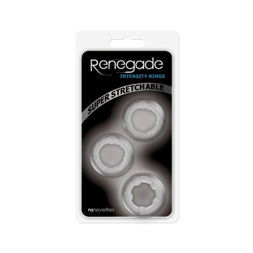 Ns Novelties Renegade Intensity Stretch Cock Ring Set Clear > Cock Ring > Sets
