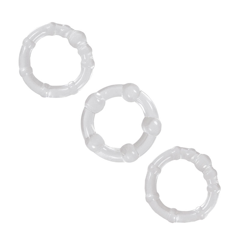 Ns Novelties Renegade Intensity Stretch Cock Ring Set Clear > Cock Ring > Sets