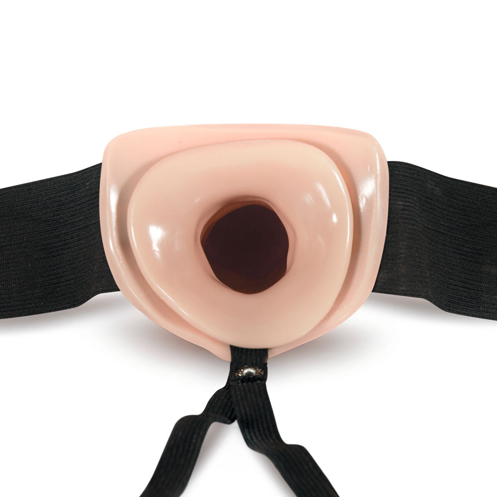 Dr. Skin Hollow Strap On 7 Inch Vanilla – Soft Strap-On Dildo > Realistic Dildos and Vibes > Hollow Strap Ons