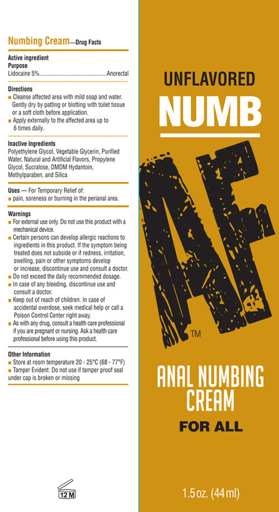 Numb AF Anal Numbing Cream – Discomfort-Free Intimate Exploration 44ml > Lube > Anal Main image