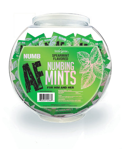 Numb Af Spearmint Numbing Mints – Display Pack Erotic Aid Creams | Glides