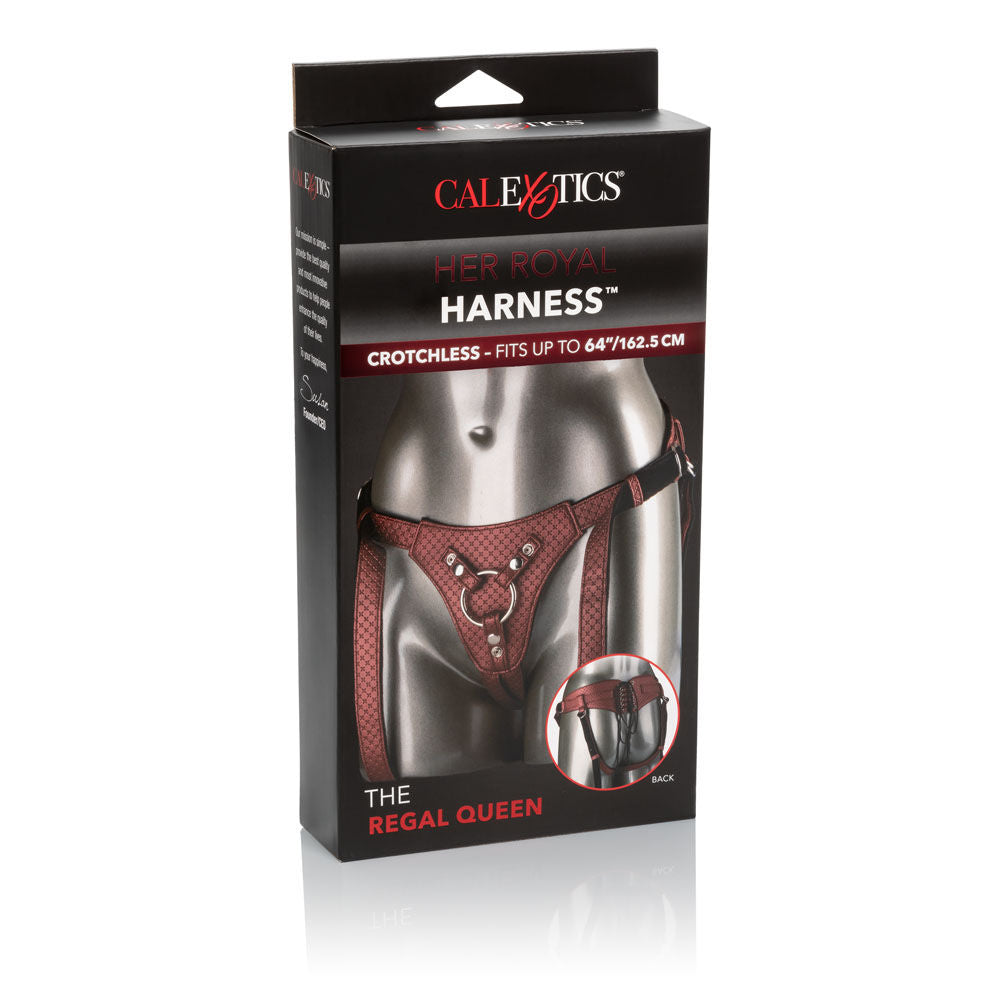 Her Royal Harness the Regal Queen - Red Harnesses & Strap-Ons