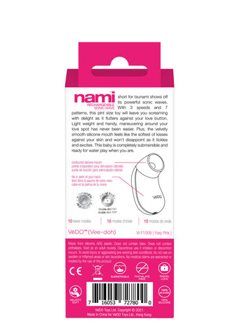 Nami Rechargeable Sonic Vibe in Foxy Pink for Intimacy Pink STIMULATORS