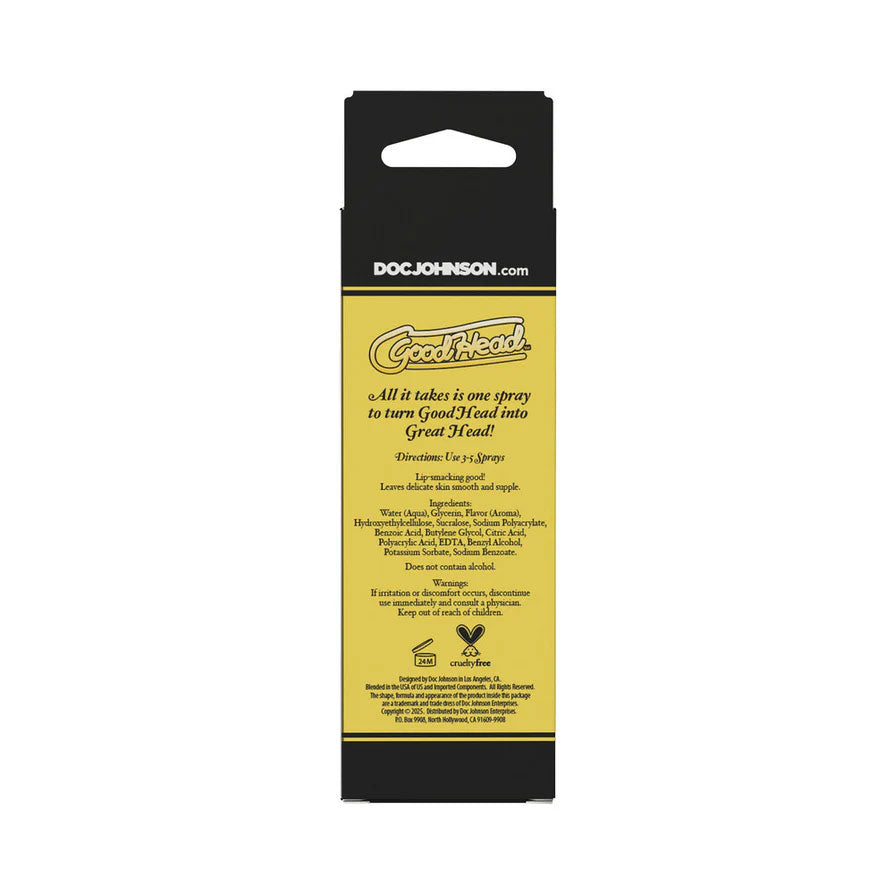 GoodHead Juicy Head Lemon Drop – Sugar-Free Vegan Friendly Dry Mouth Spray > Lube > Oral Gels & Sprays