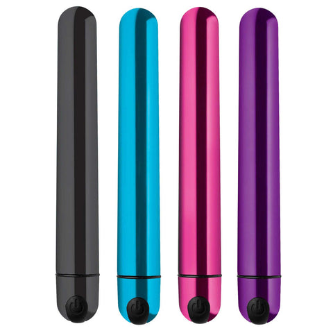 Slim Metallic Pink Bullet Vibrator USB Rechargeable Adult Toy BULLETS