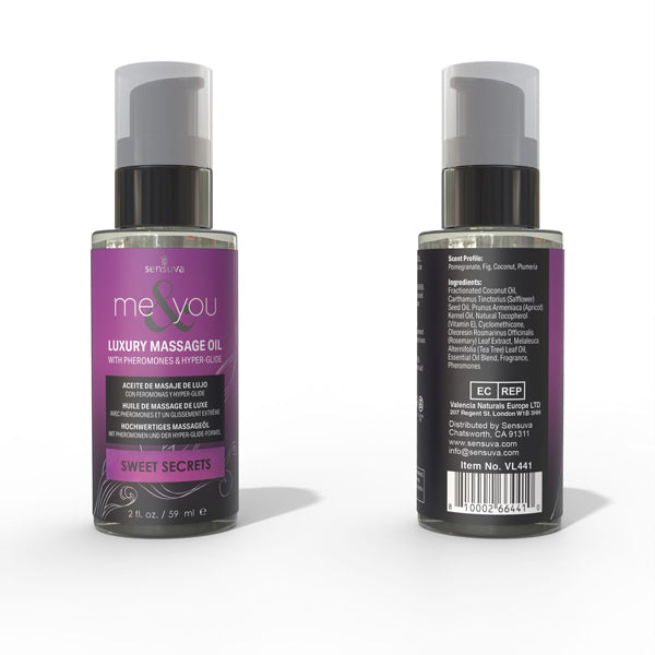 Me and You Sweet Secrets Pheromone Infused Massage Oil 2oz > Essentials > Massage Oil