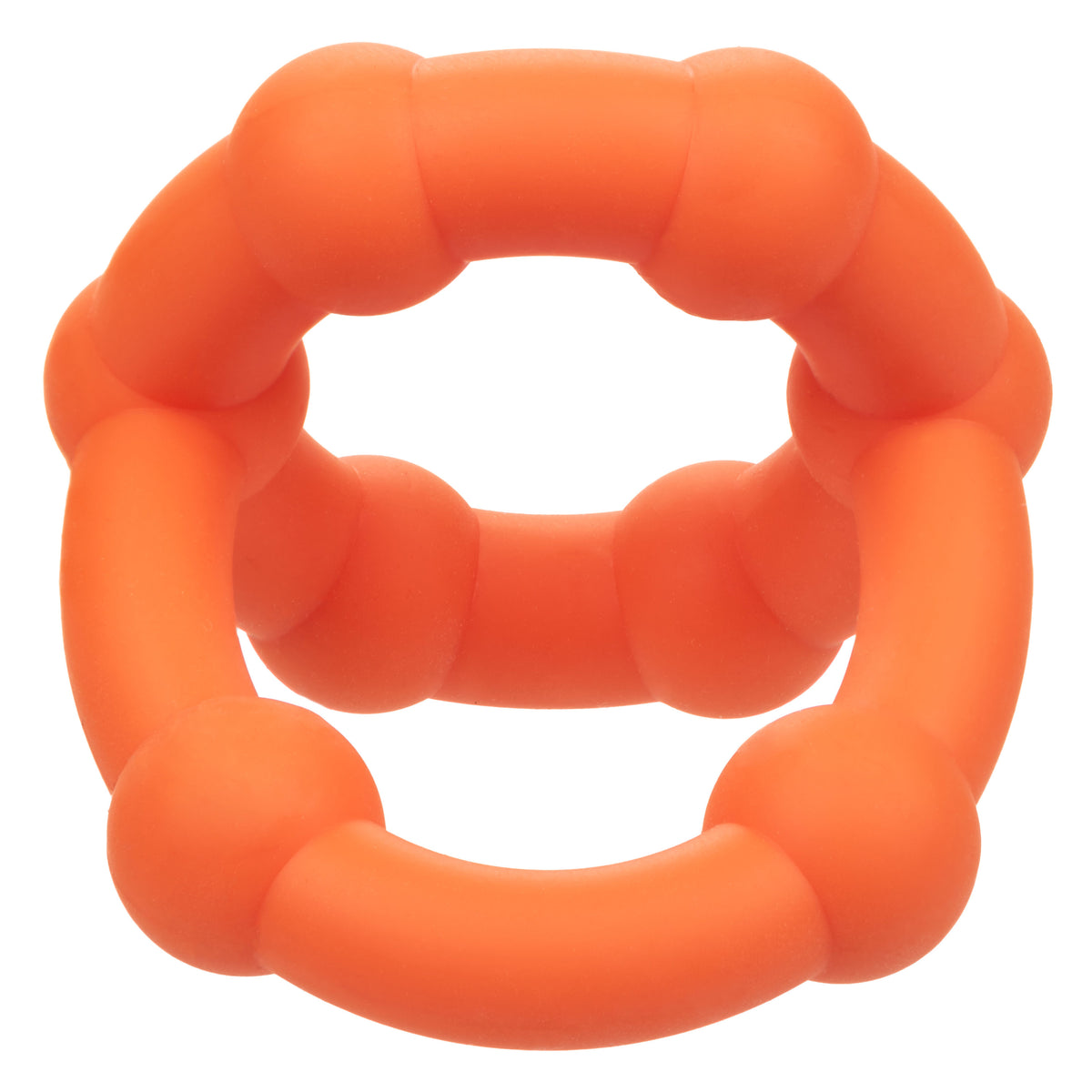 Alpha Liquid Silicone All Star Ring Orange Ultra Stretchy Dual Ring witt Built-In Scrotum Support > Cock Ring > Single