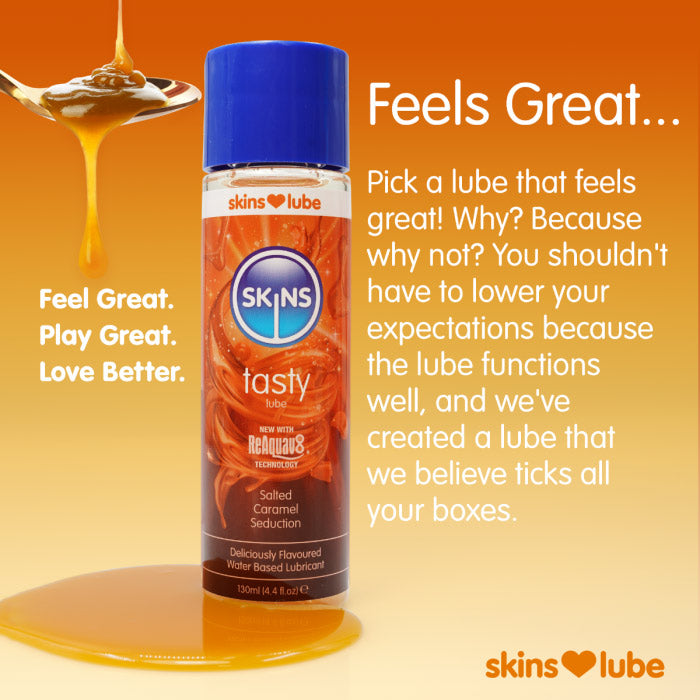Skins Salted Caramel Waterbased Seduction Lubricant 130ml > Lube > Flavoured