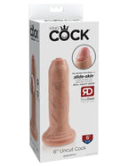 King Cock 6 Inch Uncut Realistic Silicone Dildo with Movable Foreskin > Dildos > Realistic Dildos