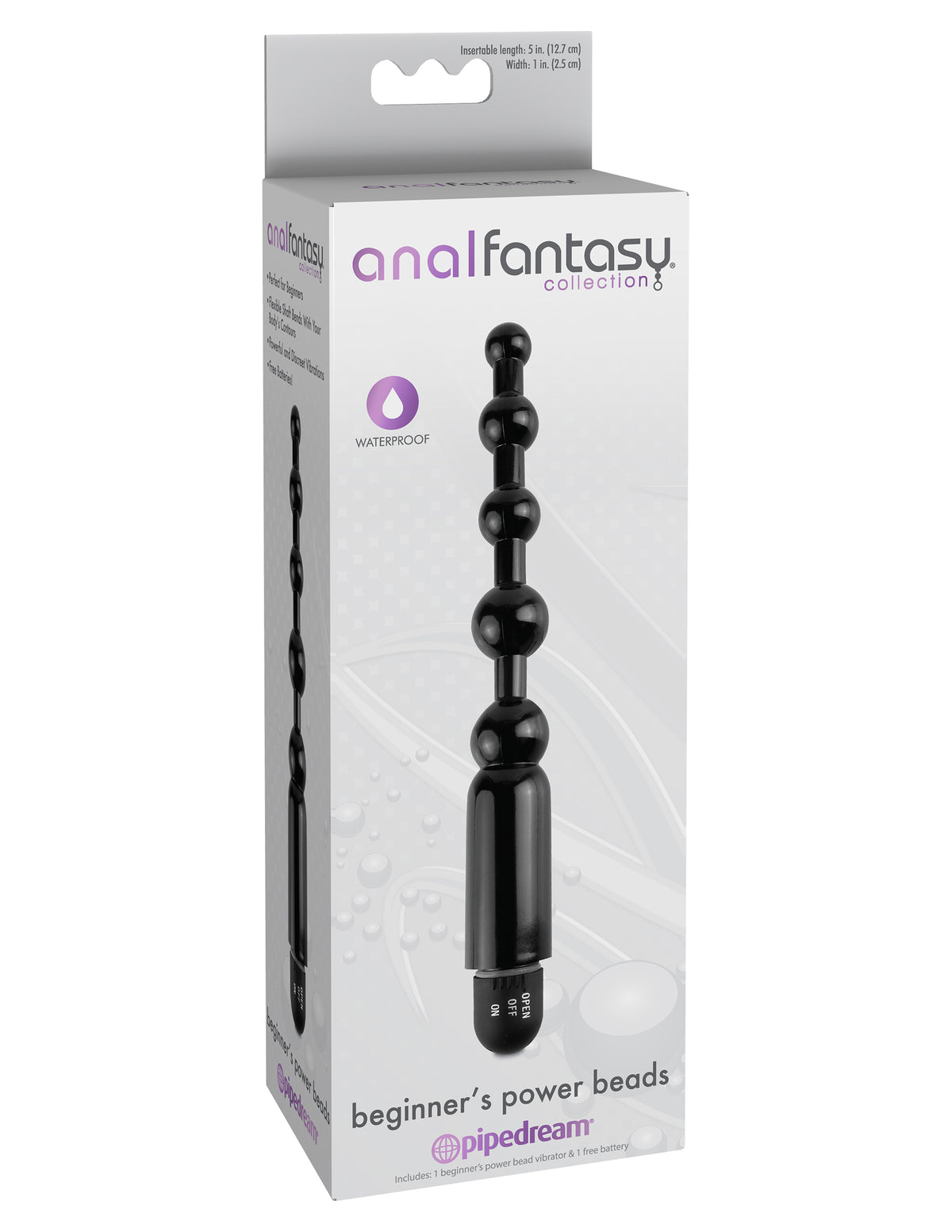 Anal Fantasy Collection Beginner's Power Beads (Black) – Vibrating 12.7 cm Anal Beads > Anal Range > Anal Beads