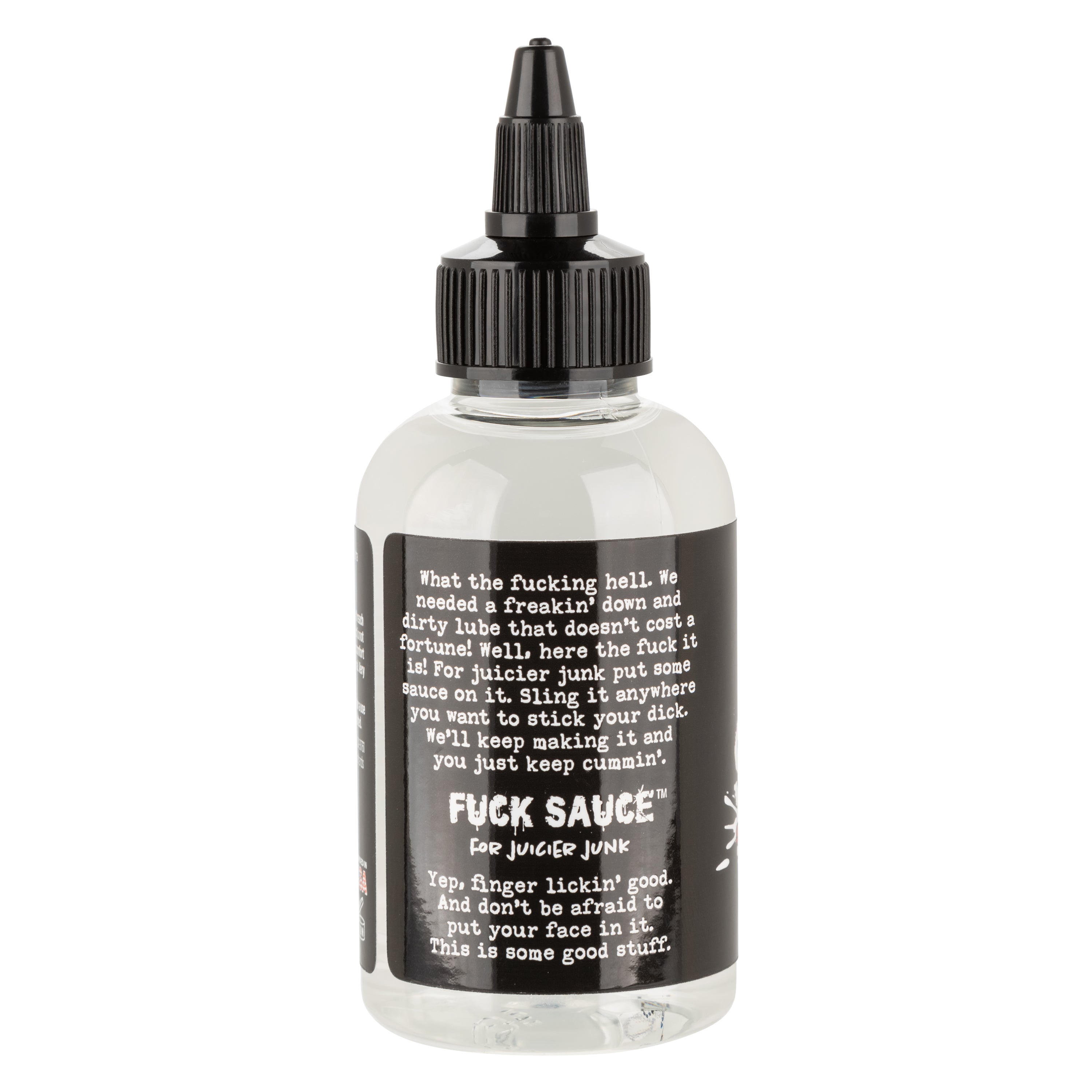 Fuck Sauce Slick Super Slippery Silicone Lubricant 4 fl. oz Clear Bottle > Lube > Silicone