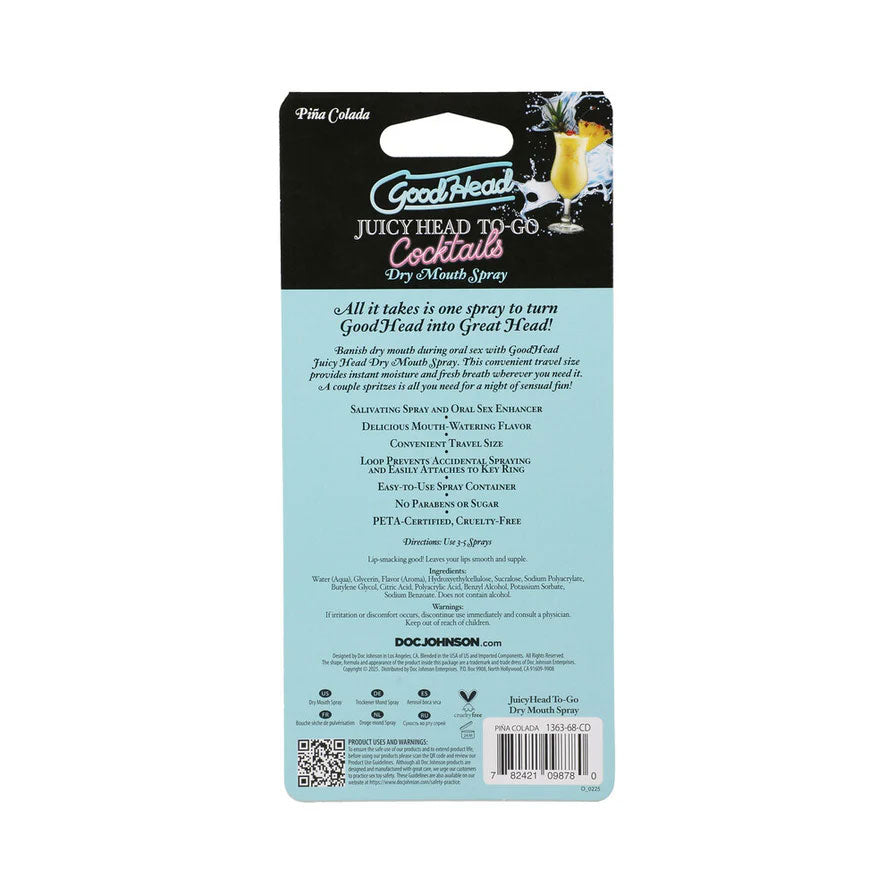 GoodHead Juicy Head (Pina Colada) Travel-Size Dry Mouth Spray > Lube > Oral Gels & Sprays