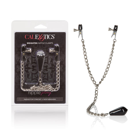 Weighted Adjustable Non-Tarnishing Jewelry – Weighted Nipple Clamps Silver Nipple Clamps