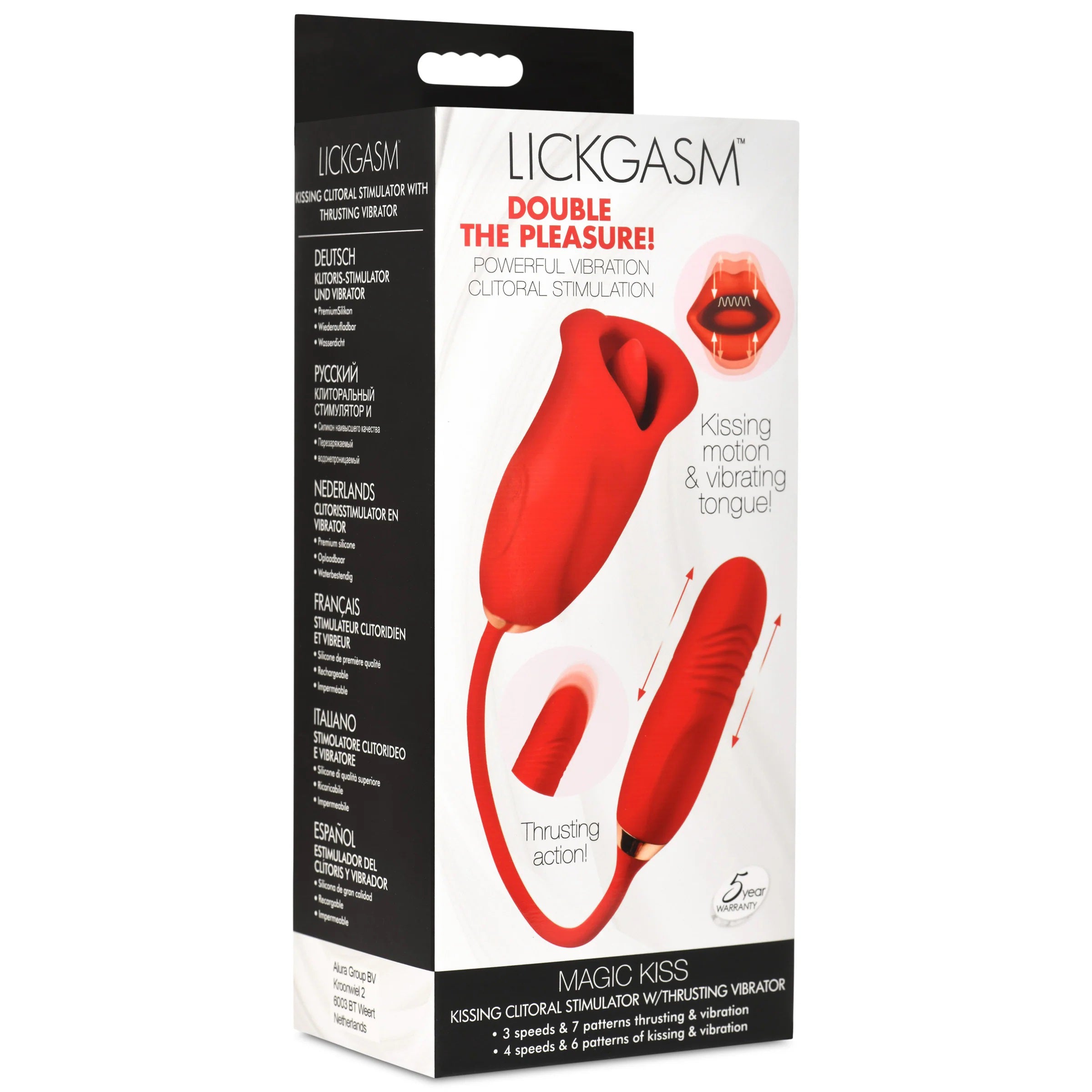 Play Hard Magic Kiss (Lipstick Shape) – Clitoral Stimulator and Thrusting Vibrator Red Red > Sex Toys For Ladies > Clitoral Vibrators and Stimulators