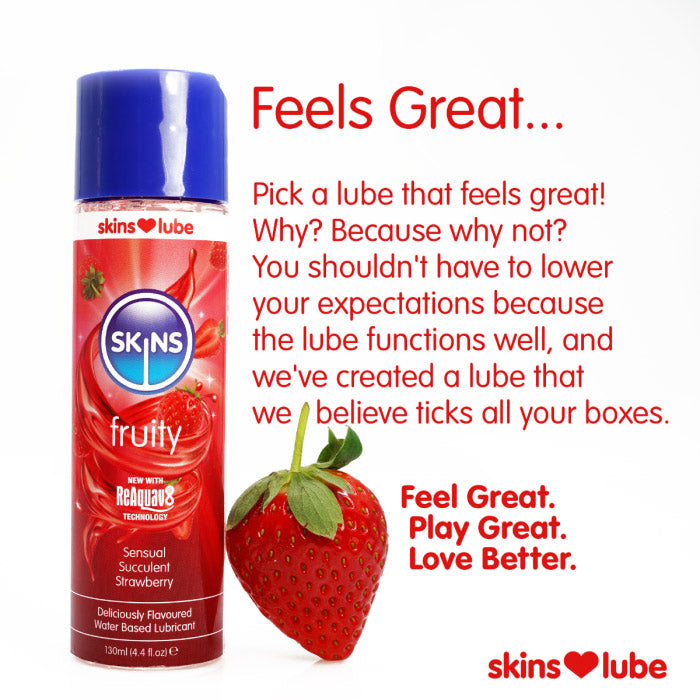 Skins Strawberry Water-Based Lubricant 4.4oz > Lube > Flavoured
