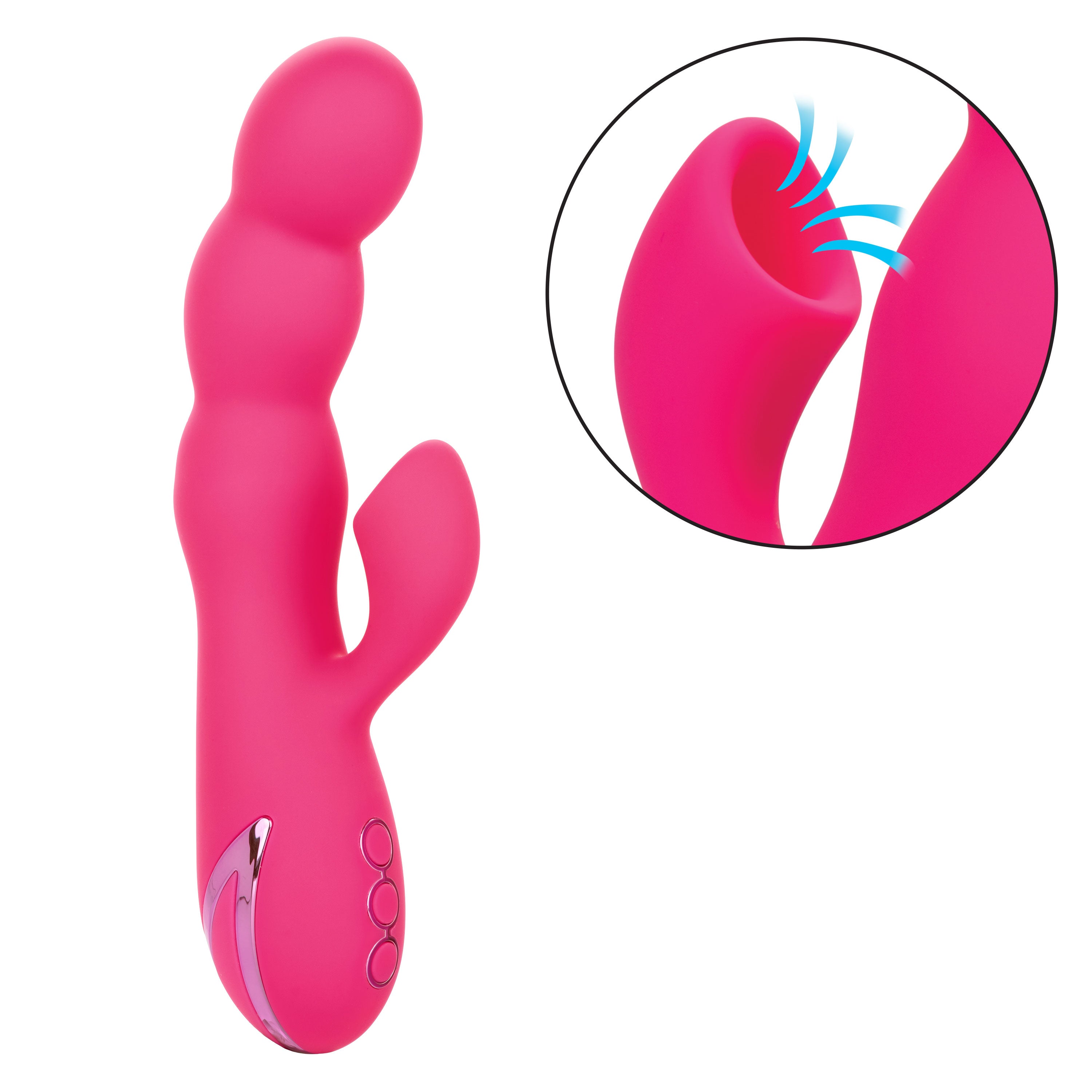 California Dreaming Oceanside Orgasm Massager with Clitoral Suction and Vibrating Functions VIBRATORS-RABBIT-MULTI
