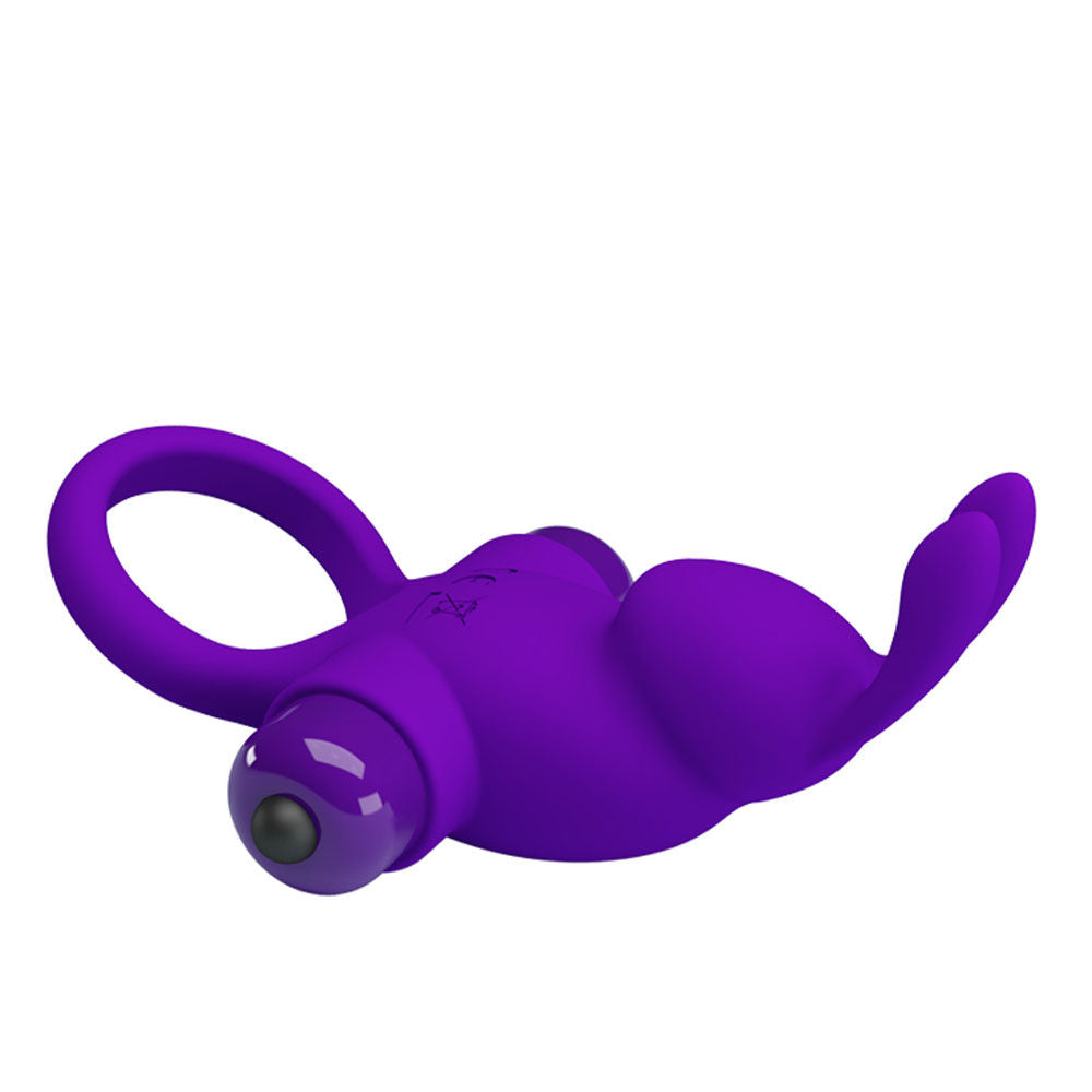 Pretty Love Vibrant Purple Penis Ring with 10 Vibration Modes Cock Rings Vibrating