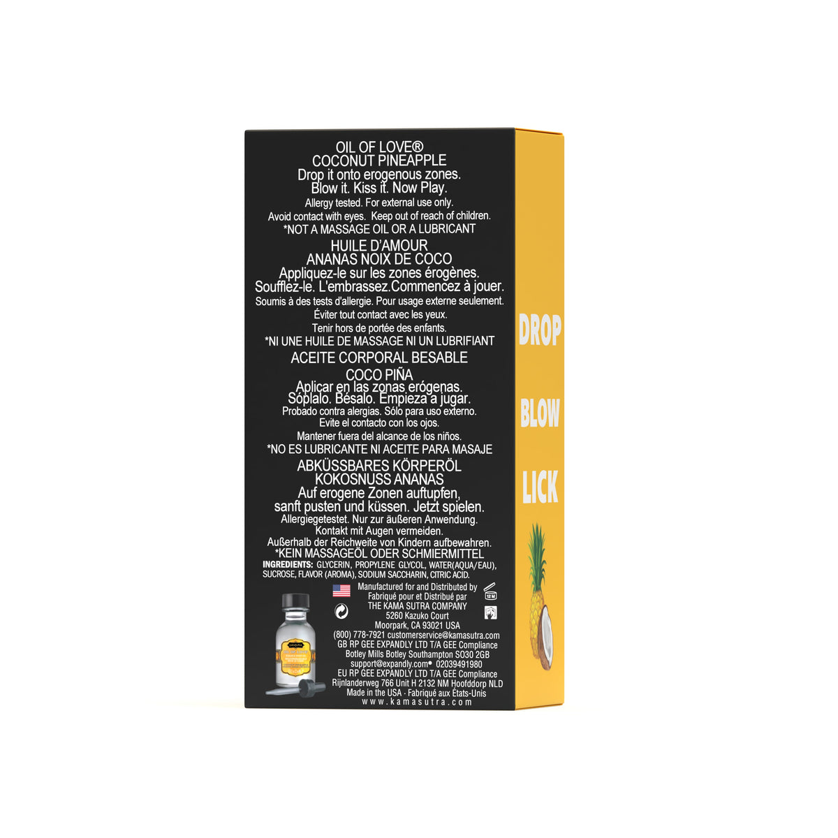 Kama Sutra Oil of Love Coconut Pineapple Kissable Massage Oil > Essentials > Massage Oil