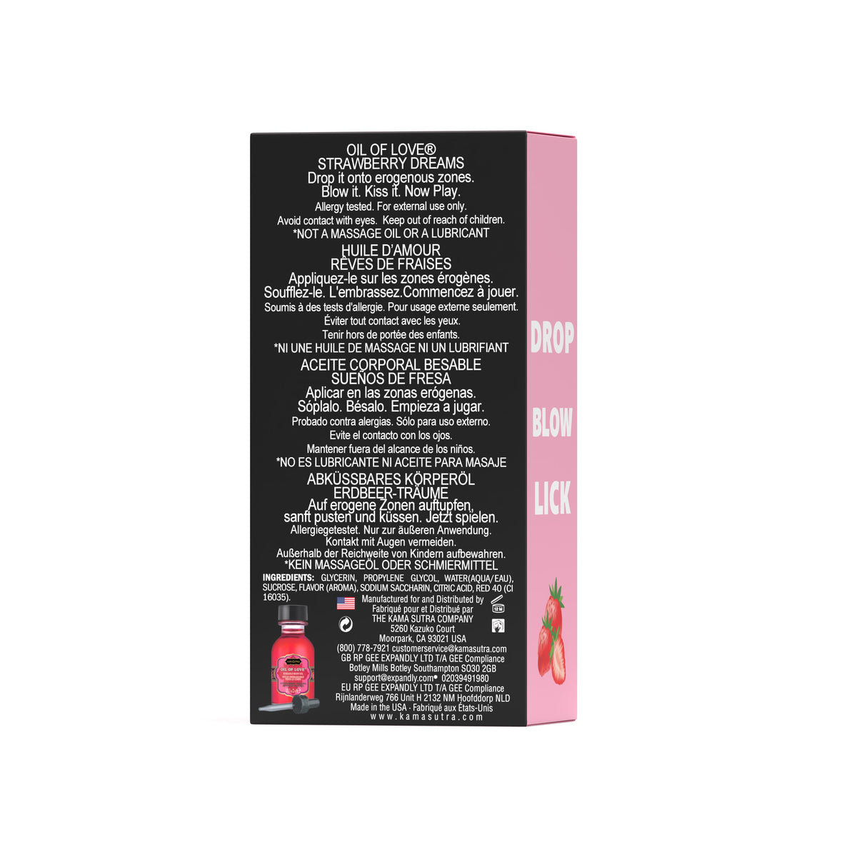 Kama Sutra Oil of Love Strawberry Dreams Kissable Massage Oil > Essentials > Massage Oil