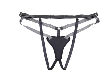 Sportsheets Aurora High Waisted Strap On Adjustable Strap-On Harness No Probe Included Black Size Up to 60 Inches Hip Harnesses & Strap-Ons