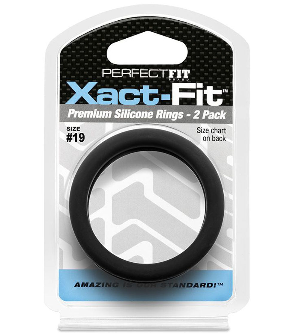 Xact-Fit Ring 2-Pack #19 Black Cockrings