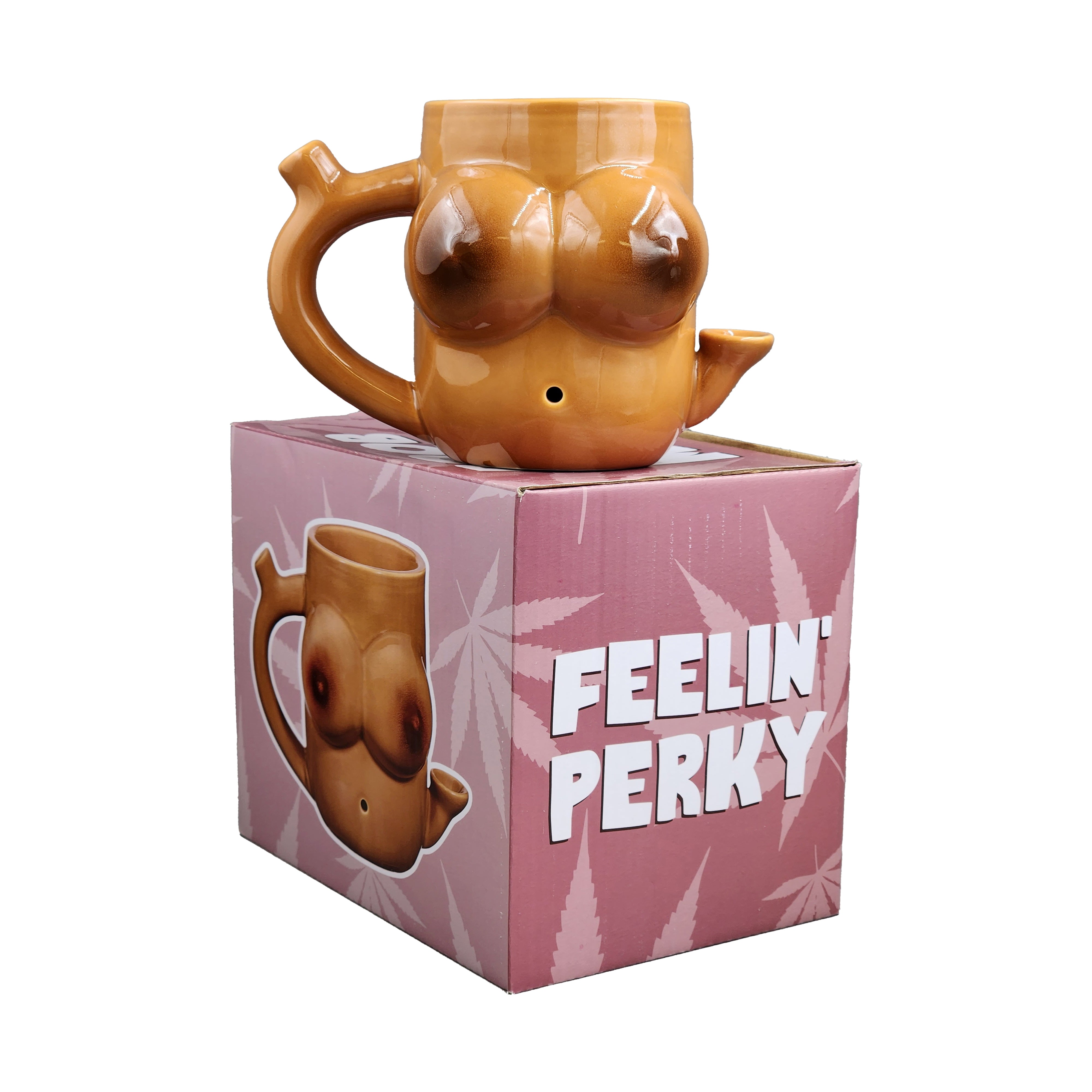 Boob Shaped Ceramic Mug for People of Color 12oz Drinkware Gag Gifts & Novelties