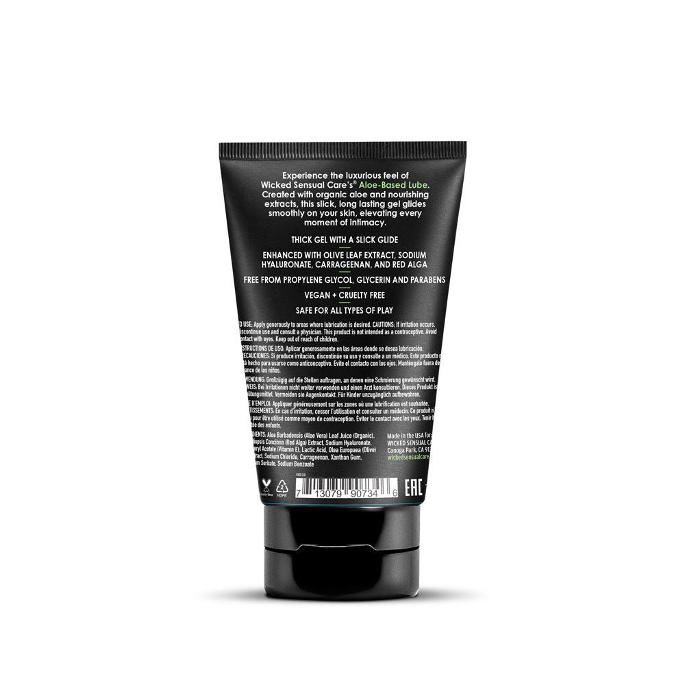 Wicked Sensual Care Aloe Vera Lubricant 4oz – Vegan Cruelty-Free Lubricant > Lube > Water Based
