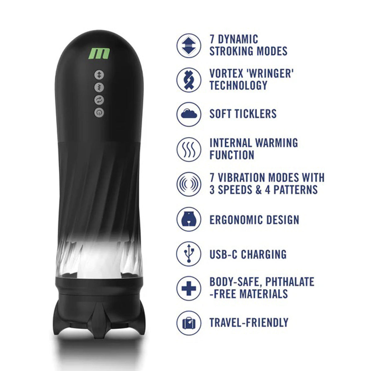 Quantumx Triple Action Automatic Stroker (Black) – Stroker > Sex Toys For Men > Masturbators Premium