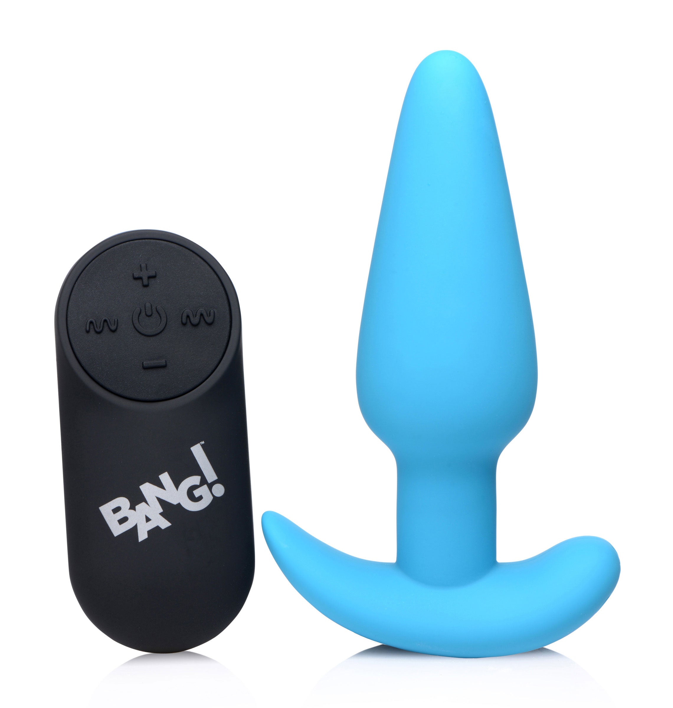 Remote Control Silicone Butt Plug 21X Vibrating Blue Butt Plugs - Vibrating