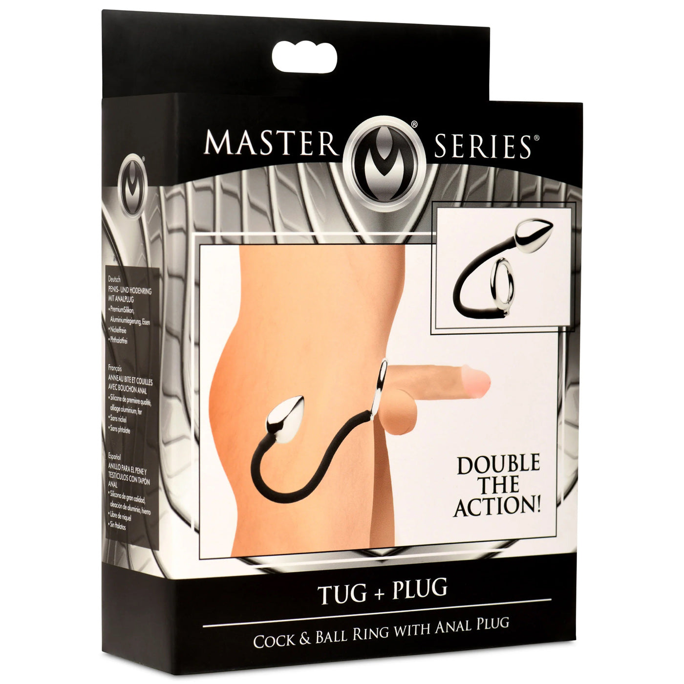 Master Series Tug Plug Aluminum Cock and Ball Ring – Aluminum Cock and Ball Ring > Anal Range > Butt Plugs