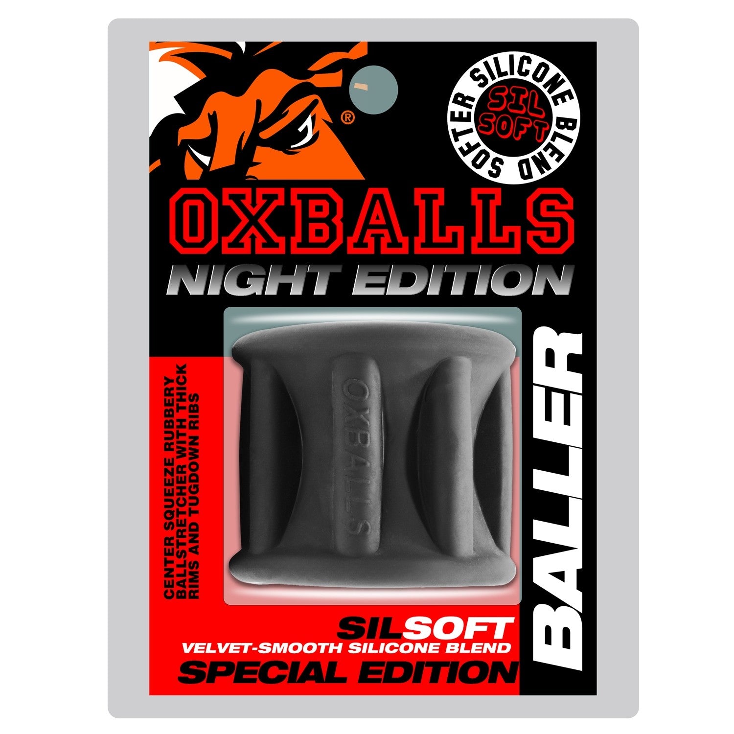 Baller Centre Squeeze Ball Stretcher Night > Sex Toys For Men > Ball Stretchers