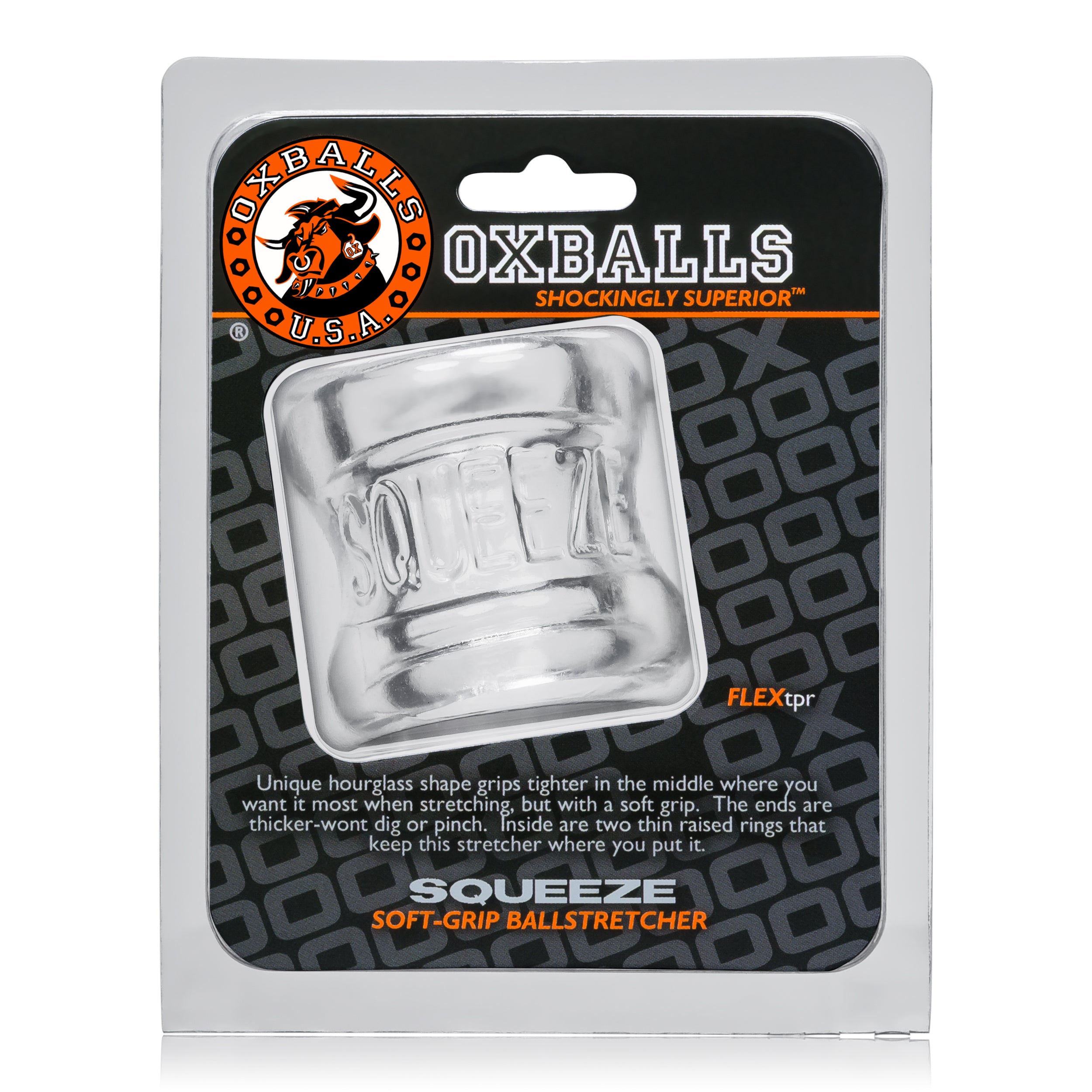 Squeeze Ball Stretcher Black > Sex Toys For Men > Ball Stretchers