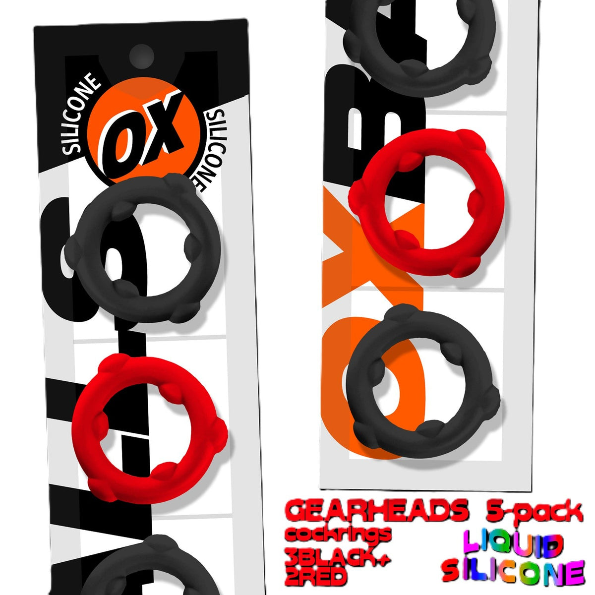 Gearheads 5 Pack Spinner Rings – Stretchy Silicone Cock Rings > Cock Ring > Sets