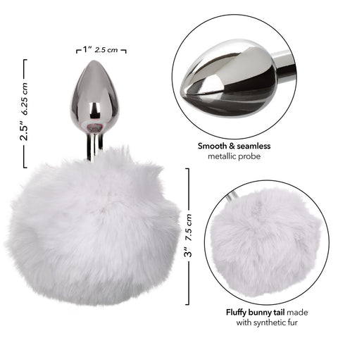 Running Wild Pink Bunny Tail Anal Plug with Metallic Probe Tails