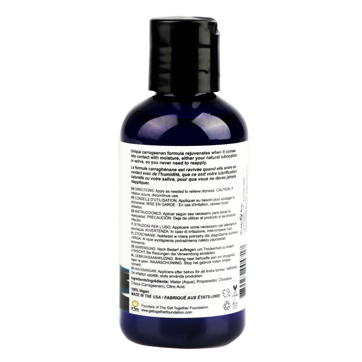 Water Slide Water-Based Personal Lubricant 8 Oz Vegan Safe Water Based Lube