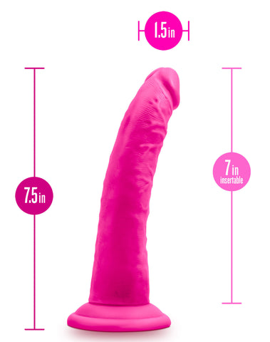 Au Naturel Bold Jack 7 Inch Pink Realistic Bendable Dildo DONGS