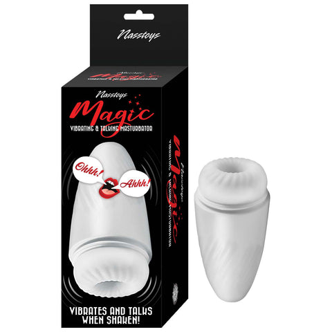 Nasstoys Magic Talking Masturbator (White) – Vibrating Masturbator Default Title Masturbation Aids for Males