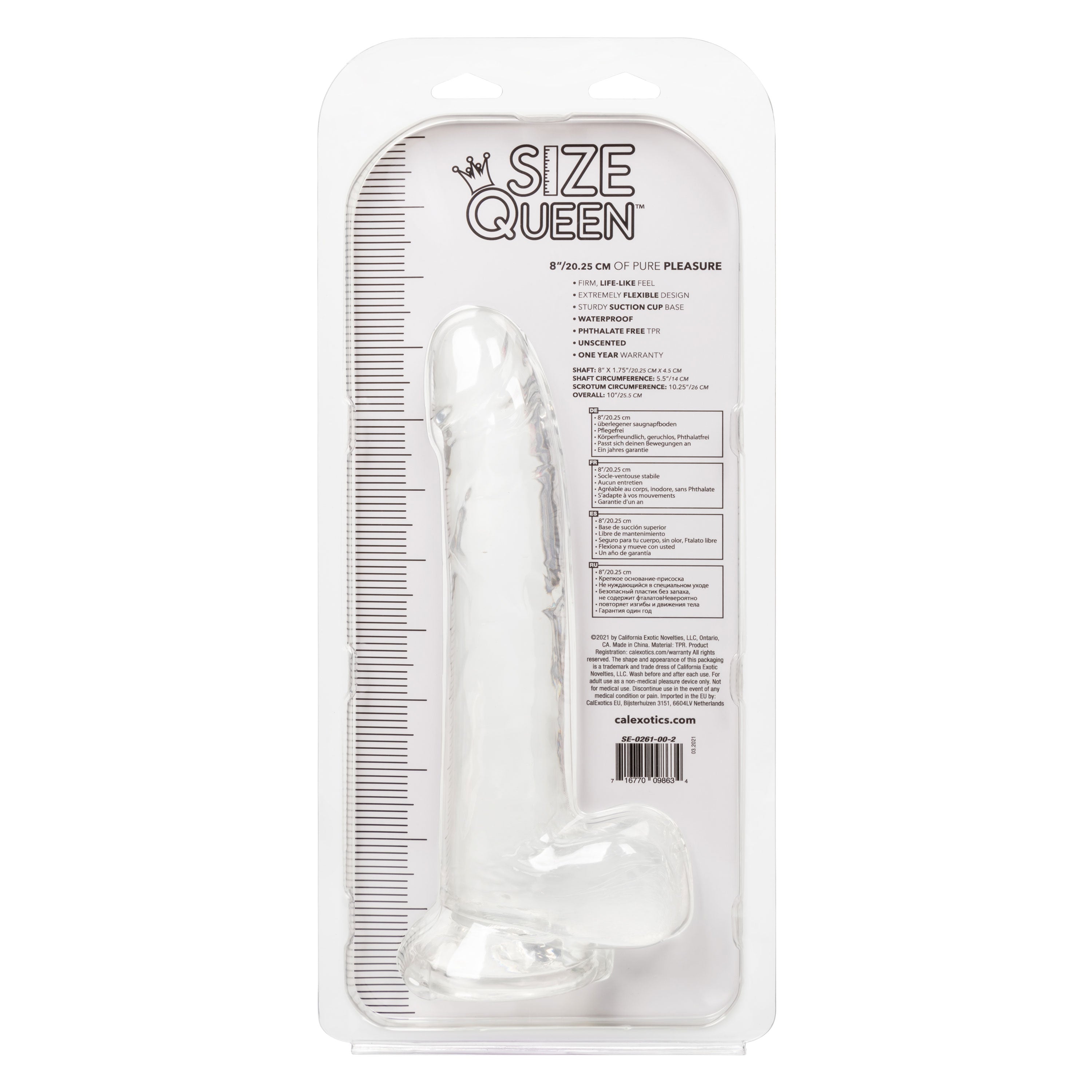 Size Queen 8 Inch Realistic Dong in Ivory for Adult Pleasure Clear Dongs Realistic